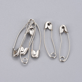 Iron Safety Pins, Platinum, 28x6.5x1.5mm, about 100pcs/box