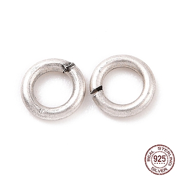 925 Sterling Silver Open Jump Rings, Antique Silver, 3.5x0.7mm, Inner Diameter: 1.9mm, about 300Pcs/10g