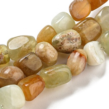 Natural Jade Bead Strands, Xiuyan Jade, Nuggets, 5~7X5~7mm, Hole: 1mm, about 15.7 inch