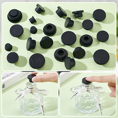 24Pcs 6 Styles Silicone Hole Plugs(AJEW-NB0007-80)-3