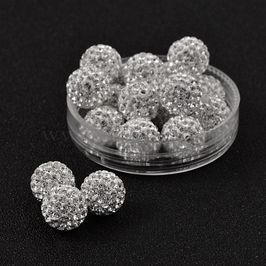 Polymer Clay Rhinestone Beads(RB-H258-HD12mm-001)-2