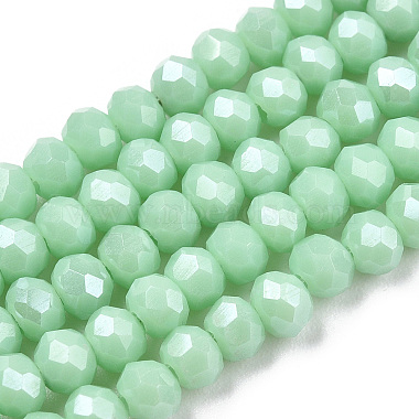 Light Green Rondelle Glass Beads