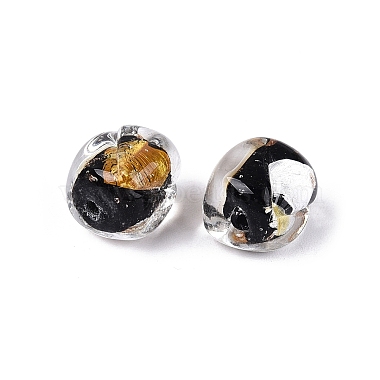 la main d'or et d'argent des perles de verre feuille(FOIL-Q003-01B)-3