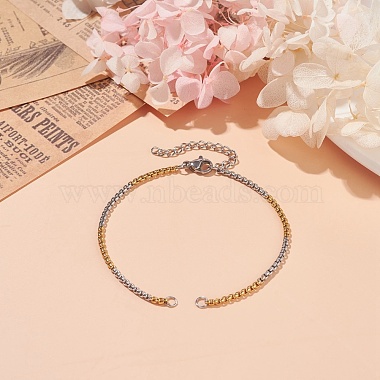 304 Stainless Steel Box Chains Bracelet Making(AJEW-JB01113-02)-2