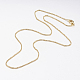 Brass Ball Chain Necklaces(X-MAK-L009-06G)-2