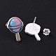 Colorful Acrylic Imitation Food Stud Earrings with Platic Pins for Women(EJEW-F293-02B)-2