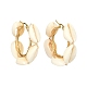 Natural Shell Beaded Hoop Earrings(EJEW-TA00278)-1