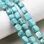 Natural Magnesite Beads Strands, Dyed & Heated, Rectangle, 7~11x6~6.5x5~6mm, Hole: 0.8mm, about 45pcs/strand, 16.14''(41cm)(G-P598-D01-01)