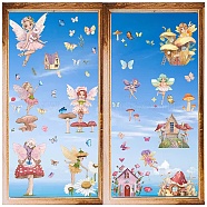 2 Sets 2 Styles Rectangle PVC Waterproof Wall Stickers, Self-Adhesive Decals, for Window or Stairway Home Decoration, Angel & Fairy, 190~200x140~145mm, 1 set/style(DIY-CP0009-58)