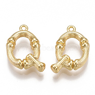 Brass Pendants, Letter, Nickel Free, Real 18K Gold Plated, Letter.Q, 18x12x4mm, Hole: 1mm(KK-T038-193G-Q)