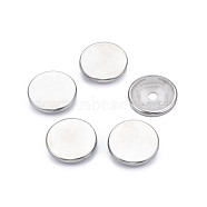 Iron Snap Button Findings, with Plastic, Snap Caps, Garment Buttons, Flat Round, Nickel Free & Lead Free, Platinum, 22.5x5.5mm, about 6pcs/set(BUTT-T012-01A-P-FF)