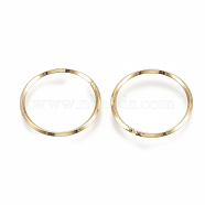 Brass Linking Rings, Ring, Nickel Free, Real 18K Gold Plated, 34.5x1.5mm(KK-S345-087B)