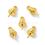 Rack Plating Brass Cup Peg Bails Pin Pendants, Long-Lasting Plated, for Half Drilled Beads, Real 18K Gold Plated, 9.5x5mm, Hole: 1.5mm, Pin: 0.8mm(KK-K277-01G)