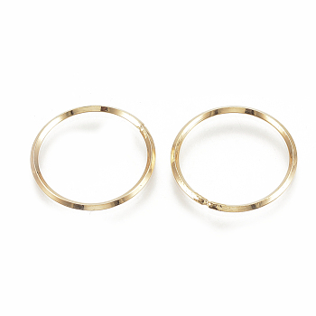 Brass Linking Rings, Ring, Nickel Free, Real 18K Gold Plated, 34.5x1.5mm