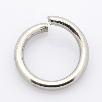304 Stainless Steel Open Jump Rings, Stainless Steel Color, 22 Gauge, 3.5x0.6mm, Inner Diameter: 2.3mm, about 1000pcs/20g
