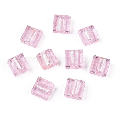 Handmade Silver Foil Lampwork Beads(FOIL-S006-12x12mm-02)-1
