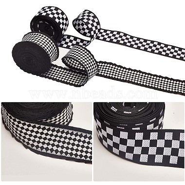 20 Yards 2 Styles Polyester Ribbons(OCOR-GF0002-34)-6