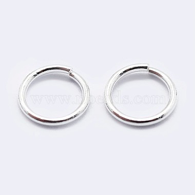 925 кольца с открытыми скачками стерлингового серебра(STER-F036-02S-0.6x6mm)-2