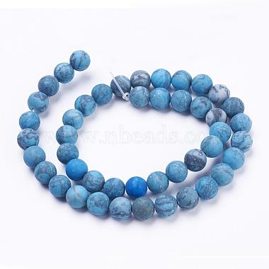 Dyed Natural Map Stone/Picasso Stone/Picasso Jasper Beads Strands(G-F520-52-6mm)-2