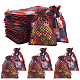 Elite 60Pcs 2 Styles Rectangle Printed Organza Drawstring Bags(CON-PH0002-75)-1