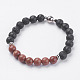 Natural Lava Rock Beads Stretch Bracelets(BJEW-I241-13G)-1