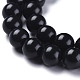 Chapelets de perles en pierre noire naturelle(G-I288-A02-8mm)-2