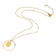 Ожерелья с подвесками в форме капли из стеклянных бусин(NJEW-JN03205-03)-2