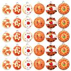30Pcs 6 Styles Imitation Food Opaque Resin Pendants, Cake & Bread Charms with Platinum Tone Iron Loops, Mixed Color, 24.5~26x17~21.5x13~16.5mm, 5pcs/sytle(FIND-CJ0002-47)