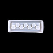 Rectangle Shape Dice Box Molds Food Grade Silicone Molds, for UV Resin, Epoxy Resin Jewelry Making, White, 73x206x30mm(SIMO-PW0001-304F-01)