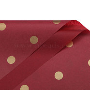 2 Sheets Polka Dot Pattern Gift Wrapping Paper, Rectangle, Folded Flower Bouquet Wrapping Paper Decoration, Brown, 700x500mm(PAAG-PW0001-039H)