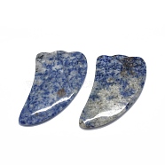 Natural Blue Spot Jasper Gua Sha Boards, Scraping Massage Tools, Gua Sha Facial Tools, Wing, 97~99.5x49~52.5x6~6.5mm(G-O175-02)