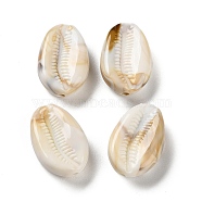 Ocean Theme Opaque Acrylic Beads, Cowrie Shell Shape, Seashell Color, 25x17x8.5mm, Hole: 2mm, about 231pc/500g(OACR-U004-02A)