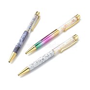 Ballpoint Pens, with inner Pearl Beads, for Office Supplies, Colorful, 143x13x10mm(AJEW-PE0016)