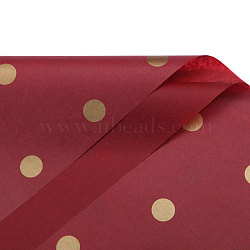 2 Sheets Polka Dot Pattern Gift Wrapping Paper, Rectangle, Folded Flower Bouquet Wrapping Paper Decoration, Brown, 700x500mm(PAAG-PW0001-039H)