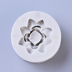 Food Grade Silicone Molds, Fondant Molds, for DIY Cake Decoration, Chocolate, Candy, UV Resin & Epoxy Resin Jewelry Making, Flower, WhiteSmoke, 44x18mm, Inner Size: 33mm(DIY-K011-28)