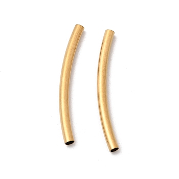 304 Stainless Steel Tube Beads, Golden, 25.5x2mm, Hole: 1.5mm