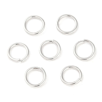 Brass Jump Rings, Open Jump Rings, Platinum, 5x0.7mm, Inner Diameter: 3.5mm, about: 1900pcs/100g