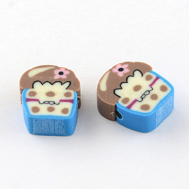 Dodger Blue Food Polymer Clay Beads