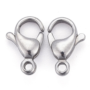 304 Stainless Steel Lobster Claw Clasps(STAS-AB12)-2