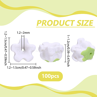 100pcs perles d'argile polym&egrave;re faites &agrave; la main(CLAY-PH0002-17)-2