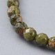Natural Unakite Beads Stretch Bracelets(BJEW-JB04676-03)-3