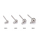 40Pcs 4 Styles 202 Stainless Steel Ball Stud Earring Findings(STAS-LS0001-13P)-2