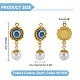 Elite 32Pcs 2 Colors Alloy Resin Pendants with Plastic Pearl(FIND-PH0008-83)-2