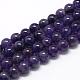 Natural Amethyst Beads Strands(G-R446-10mm-21)-1