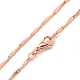 Triangle Brass Link Chain Necklaces for Women(NJEW-G084-06RG)-2