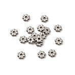 304 Stainless Steel Spacer Beads, Flower, Stainless Steel Color, 5x1.3mm, Hole: 1mm(STAS-Z156-01P-03)