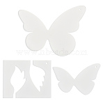 3Pcs 3 Styles Acrylic Quilting Templates, DIY Patchwork Sewing Crafts, Mixed Shapes, 100~200x150x2.5~3mm, Hole: 5mm, 1pc/style(AJEW-DR0001-72)