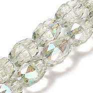 Transparent Glass Beads Strands, Faceted, Bell, Honeydew, 7x5mm, Hole: 3.5mm, about 98pcs/strand, 20.20''(51.3cm)(EGLA-D030-03C)