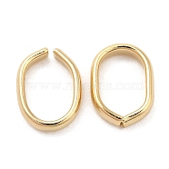 Brass Linking Rings, Quick Link Connector, Cadmium Free & Lead Free, Long-Lasting Plated, Oval, Real 24K Gold Plated, 7x5x1.5mm, Inner Diameter: 6x4mm(KK-M250-24A-G)
