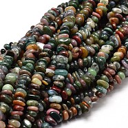 Natural Indian Agate Chip Beads Strands, 4~14x4~12mm, Hole: 1mm, about 15.3 inch~16.1 inch(G-E271-106)